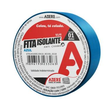 Imagem de FITA ISOLANTE AZUL 19mmX5m - ADERE