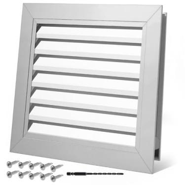 Imagem de ZXTDBMBB Capa de ventilação de porta de 30,5 cm x 25 cm, prata, tampa de ventilação de grade de alumínio com venezianas para porta de guarda-roupa de armário