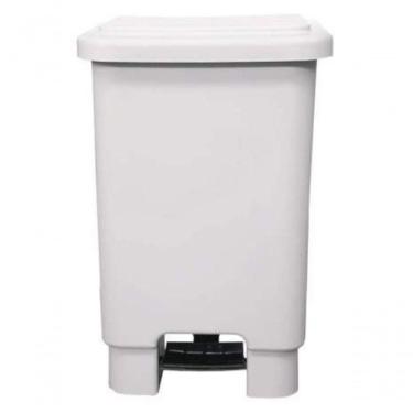 Imagem de Lixeira 100L Retangular C/ Pedal Branca Lar Plasticos 261