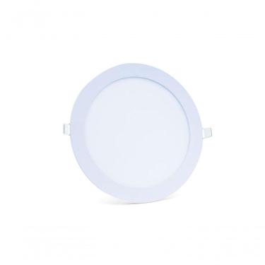 Imagem de Plafon Led Slim 18w Redondo Embutir 6500k Branco Frio Bivolt - Kit Com 5 Un.