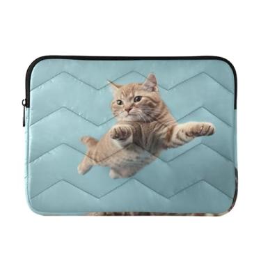 Imagem de Capa protetora acolchoada para laptop de gato engraçado gatinho fofo à prova de choque capa para notebook de 15,6 polegadas