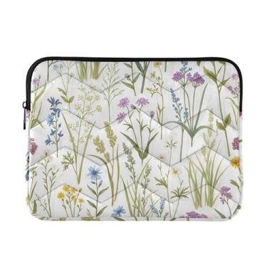 Imagem de Capa fina para laptop, portátil, para dispositivos eletrônicos, flores silvestres, gramíneas, à prova de choque, capa protetora para notebook