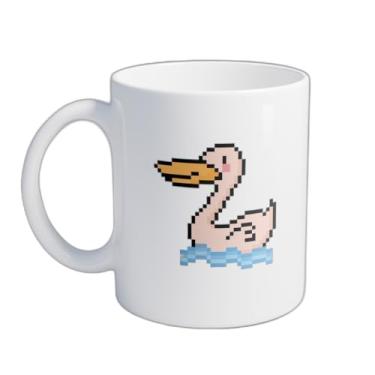 Imagem de Caneca Xícara de Café Porcelana 300ml Com Desenho de Gato e Borboleta