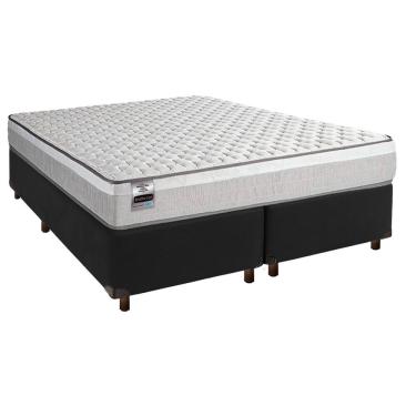 Imagem de Cama + Box Preto e Colchão Molas Ensacadas Queen - Hanover Inducol