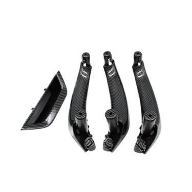 Imagem de 4 pçs conjunto lhd rhd interior do carro maçaneta da porta capa painel interno braço puxar guarnição substituição compatível para bmw x3 x4 f25 f26 2010-2016(LHD 4PCS Carbon)