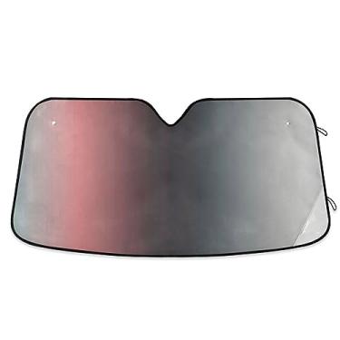 Imagem de Persiana de sol de carro Ombre gradiente rosa e preto, persiana de janela de carro, acessórios de resfriamento de carro