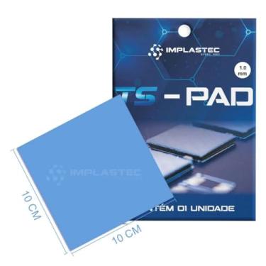 Imagem de Thermal mBook PAD Alto Desempenho 12,8 W/m.K 100 X 100MM X 1,0MM Implastec TS-PAD