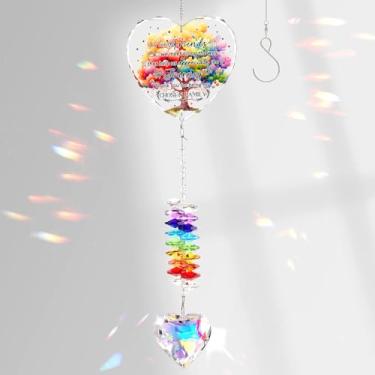 Imagem de Presentes de amizade de cristal para mulheres, melhores amigas, presentes de aniversário para sua lembrança especial, enfeite de arco-íris para pendurar para irmãs Bestie