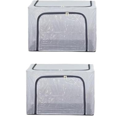 Imagem de Caixa Organizadora Multiuso, 24 Litros, PVC e Poliéster, 39x29x19 cm, para Closets e Guarda-roupas