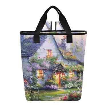 Imagem de Mochila térmica de praia impermeável com pintura de casa de campo, 36 latas, lancheira para homens 14 x 15 x 16 cm