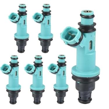 Imagem de Conjunto de 6 bicos injetores de combustível para Toyota Supra 3.0LA/T Liftback 1998 (códigos: 23209-46090, 195500-3320 e 297-0029).
