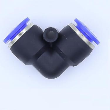Imagem de 10 peças 4-16 mm conector de cotovelo L encaixe empurrar para conectar ar PV pneumático para irrigação do sistema de nebulização do pulverizador de água de jardim (tamanho: 12 mm)