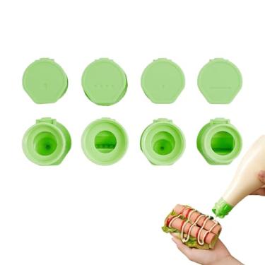 Imagem de Tampas para Frascos de Condimentos com Dosador - 4 Unidades Utensílios de Cozinha | Tampas Para Garrafas De Ketchup - Para Casa Cozinha Restaurante Buffet Amantes De Culinaria Piquenique Pequenos