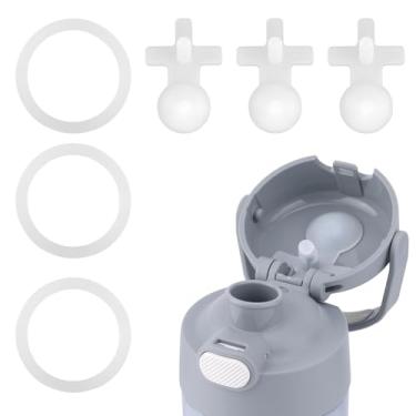 Imagem de 3 peças de rolha de vazamento de substituição com 3 anéis de vedação para Thermos Funtainer garrafa isolada a vácuo de aço inoxidável de 473 ml, junta de silicone durável e conjunto de tampão
