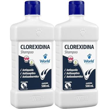 Imagem de Kit 2 Shampoo Antisséptico Antiqueda e Antisseborreico para Cães e Gatos 500ml