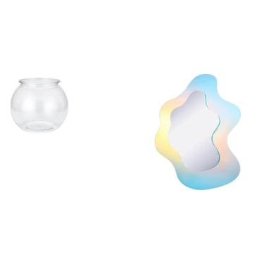 Imagem de Whtkoph Espelho Transparente Ondulado em Acrílico para Aquário, Ornamento Decorativo para Casa, Vaso, Mesa, Quarto, Escrivaninha, Sala de Estar, Casa, Moderno