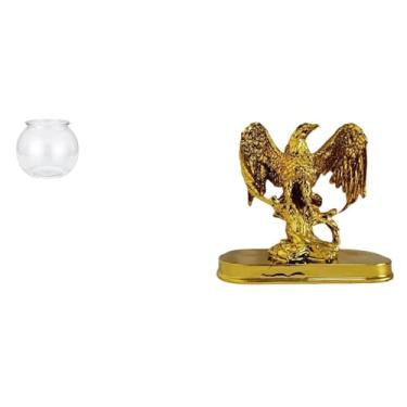 Imagem de Whtkoph Aquário em Miniatura Transparente com Escultura Majestosa, Estátua Moderna para Mesa de Escritório, Decoração E Exibição em Casa.