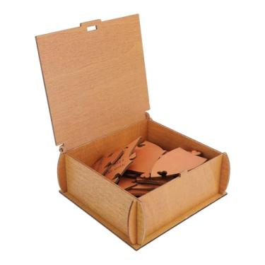 Imagem de aqxreight Quebra-cabeça Em Formato de Coração Placa de Densidade de Cor Marrom Claro Quebra-cabeça Artesanal Em Formato de Coração para Festival Com Caixa de Madeira Longevidade Resistente Projetada