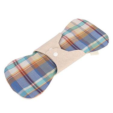 Imagem de Dioche Almofada Menstrual de Pano Lavável Reutilizável, Absorvente Higiênico Macio para a Pele, Forro de Calcinha para Mulheres Grávidas, Pele Sensível, Algodão, Xadrez, Totem, café, (Estilo xadrez)