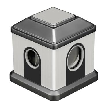 Imagem de JDIME Cortador de charutos de mesa 4 em 1 corte reto corte V calibre 32-68 anel ergonômico guilhotina de aço inoxidável (A)