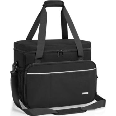 Imagem de GMAK Pasta de professor, bolsa para scrapbook com compartimento para laptop de 15,6 polegadas, bolsa de scrapbook para professores, organizador de artesanato com vários bolsos para álbuns, médicos