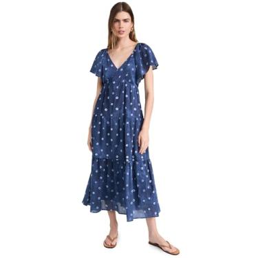 Imagem de Madewell Vestido feminino Devyn - drapeado de algodão, Estampa Shibori, 11