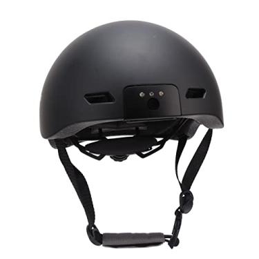 Imagem de KIMISS Capacete de Bicicleta Inteligente 1080p Com Câmera Frontal e Luzes LED, Ajuste Ajustável para Adultos, Ciclismo Multifuncional, Skate e Escalada (Preto)