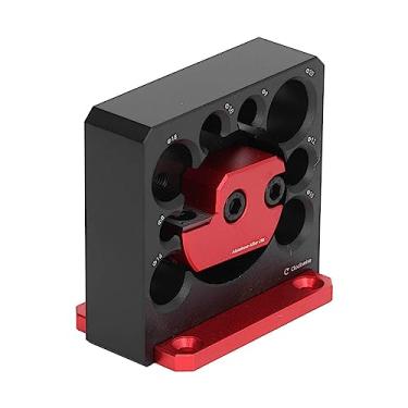 Imagem de Generic Jig de Fabricante de Passador de Haste Redonda Ajustável para Marcenaria, Ferramenta de Corte Suave para Criar Hastes e Tarugos de Madeira, Liga de Alumínio Preto e Vermelho Gabarito de 8