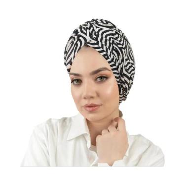 Imagem de Turbante Hijab Com Estampa Floral, Boné Elástico Para Quimioterapia, L