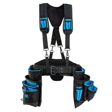 Imagem de OX Ferramentas Pro Dynamic Nylon Framer'S Rig com Suspensórios com Resistência Uv e À Água – Bolsa de 10 Bolsos, Bolsa de 7 Bolsos, Suporte para As Costas, Suspensórios e Suporte para Martelo