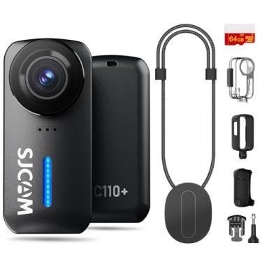 Imagem de SJCAM Combo magnético C110Plus, câmera de ação de bolso 4K POV, vídeo FOV de 170°, estabilização de 6 eixos, mini câmera corporal, impermeável, câmera vestível para esportes de viagem, microfone