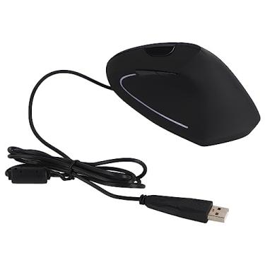 Imagem de Mouse Vertical, Mouse Ergonômico 6D 800 1200 2000 3200 DPI Ajustável Mouse Vertical Para Jogos Com LED Perfeito Para Jogadores E Escritório(Preto)