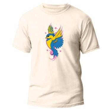 Imagem de  Camiseta Basica Algodão Premium Estampa Digital Beija-Flor - Pavesi, 