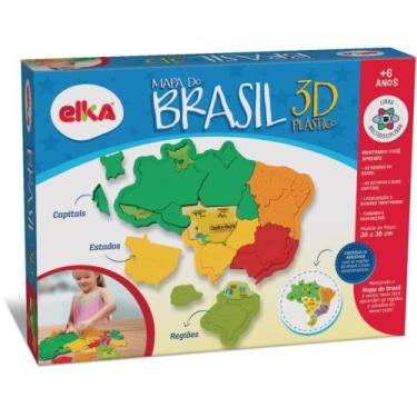 Imagem de Brinquedo para Montar Mapa do Brasil 3D - TK Shopping