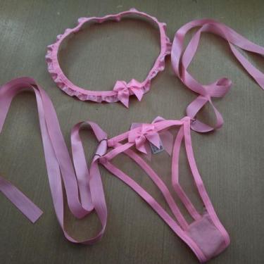 Imagem de Tanga Fio Perneira Surfistinha Cor:PanteraTamanho:M - Perereca Sarada 