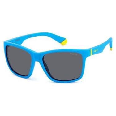Imagem de Óculos de Sol Polaroid Pld 8057/S FLL - Azul 50 - Infantil-Masculino