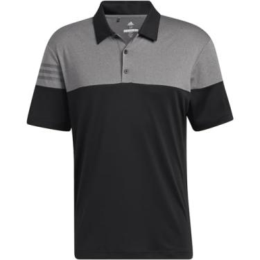 Imagem de Camisa polo masculina leve com absorção de umidade Adidas, Black/ Grey, Medium