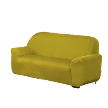 Imagem de Conjunto de três capas para sofá Elegante e encantador capa para sofa de 3 lugares，manta de sofa，capa para sofá 2 e 3 lugares(AMARELO)