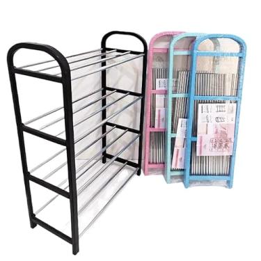 Imagem de Sapateira 4/5 Andares Organizador De Sapatos Tenis 8 Pares Desmontavel Sapateira Hall De Entrada(4 Andar Aleatório-)