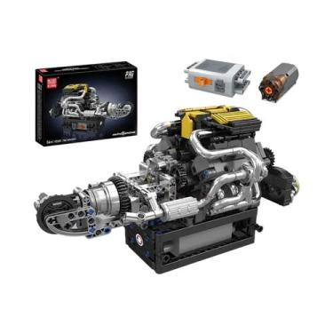 Imagem de Modelo De Carro De Blocos De Montar Motorizado Com Motor Elétrico LSX4