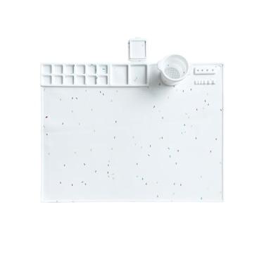 Imagem de Manta de Pintura Silicone Lavável Artesanato Antiaderente com Porta-Copo Plegável Suporte para Pincéis Poços Tinta Régua Resina Argila Materiais Arte DIY