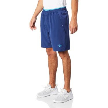 Imagem de Bermuda Masculina, Speedo, Agile, Tecido Stretch com Recortes em Mesh, tamanho P - Azul/Azul Celeste
