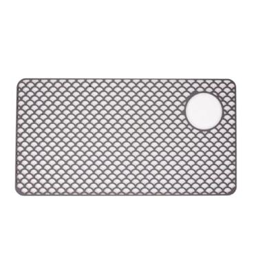 Imagem de SEEK RARE Tapete de pia de cozinha 72 x 38,5 cm tapete de pia de silicone antiderrapante protetor de pia para cozinha de fazenda cinza B