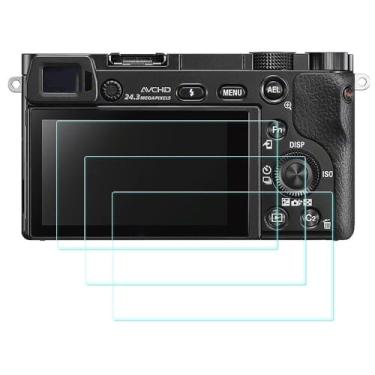 Imagem de Keabroir Película de vidro LCD temperado Flim compatível com Sony Alpha A6600 A6100 A6400 A6000 A6300 A5000 NEX-7 NEX-6, dureza 9H de 0,3 mm, ultratransparente, antibolhas, antiarranhões para A6000
