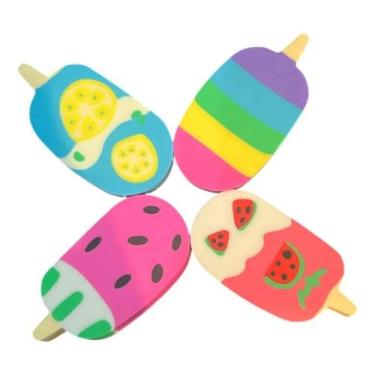 Imagem de Kit 4 Borrachas Infantil Picolé - JQ