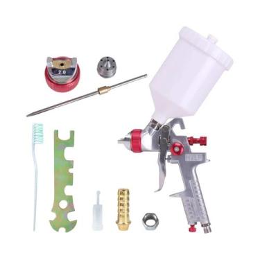 Imagem de Kit De Pistola De Pintura Profissional HVLP 600ML Com Bicos De 14, 17 