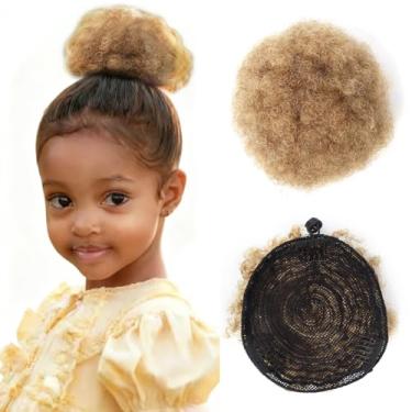 Imagem de TANJET Rabo de cavalo afro puff sedoso loiro claro de 20 cm - Extensão de cabelo 100% humano com clipe com 3 pentes de fluxo de ar e cordão ventilado | Cachos ultra suaves e livres de emaranhados (20