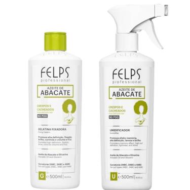 Imagem de Kit Gelatina Fixadora Ativadora+ Umidificador Spray Antifrizz Finalização e Definição de Cachos Day After F3lps Azeite de Abacate 500ml