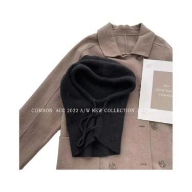 Imagem de Gorro Feminino De Inverno Com Capuz De Tricô Estilo Coreano Para Exter