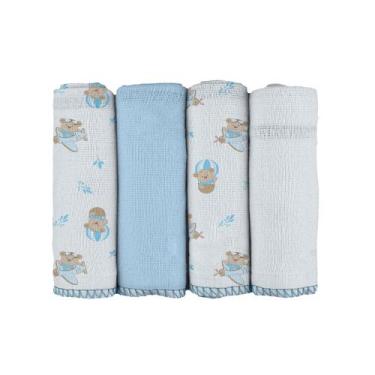 Imagem de Pano de Boca para Bebê 34 cm x 34 cm Bublim - Buba, Masculino